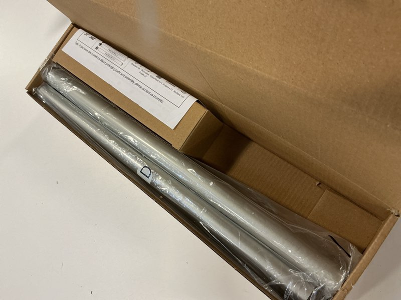 Condition photo showing Good Condition for Heavy Duty Curtain Rods for Windows 28 to 48 Inch, 1 Inch Silver Window Curtain Rod for Bedroom, Living Room, Outdoor, Adjustable Easy Install Curtain Rods, Modern Elegant(A1,Silver,30-60") 30"-60" Silver