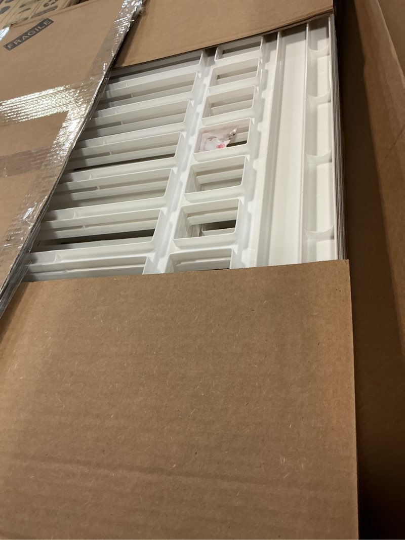 Condition photo showing New/Like New for IRIS USA 24" 8-Panel Pet Dog Puppy Playpen with Door, Indoor/Outdoor Dog Pen, 84 x 84 x 24, Foldable, Customizable, White