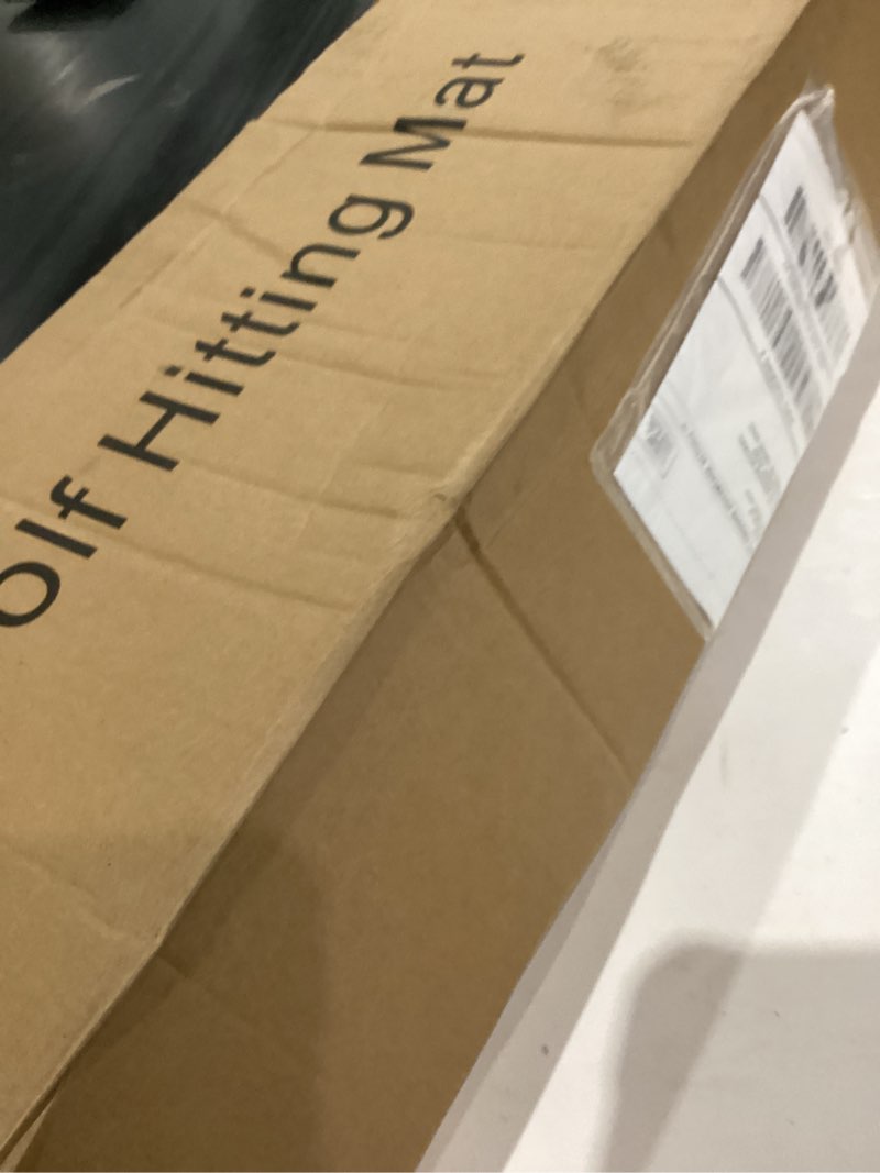 Condition photo showing As Is for Integrated 5x4ft 6x4ft & 6x5ft 26mm-31mm Golf Mat with Ball Tray, Thickening Golf Mats Practice Outdoor & Indoor Artificial Turf Matt with 3 Tees 5 x 4 ft, 1.02 in (Large)