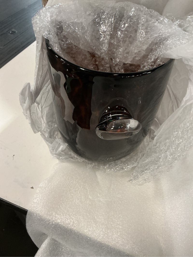 Condition photo showing New/Like New for remerry 1 pcs tortoise pattern ice bucket glass 6.6 inch diameter chiller beverage tub cocktail home bar accessories, wine, beer ice bucket for drinks and parties, champagne drink cooler