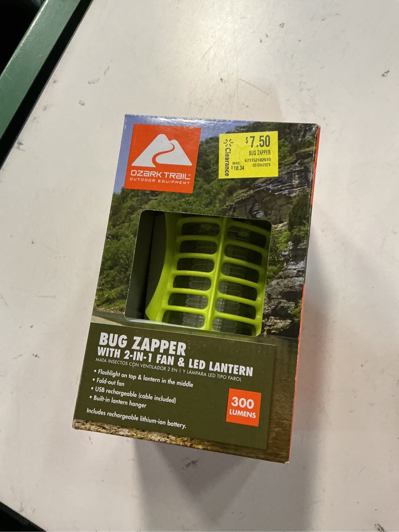 Condition photo showing Good Condition for ozark trail bug zapper  yellow  2-in-1 fan & led light  ourdoor use  electronic 5v  rechargeable