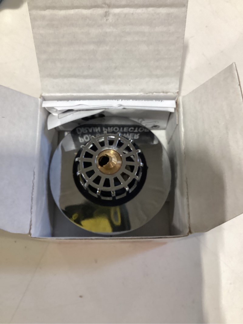 Condition photo showing Good Condition for lekeye tub stopper | shower drain hair catcher | pop-up drain stopper with strainer | bathroom bathtub plug | drain protector for 1-1/2 to 1-3/4" bath drain hole silver