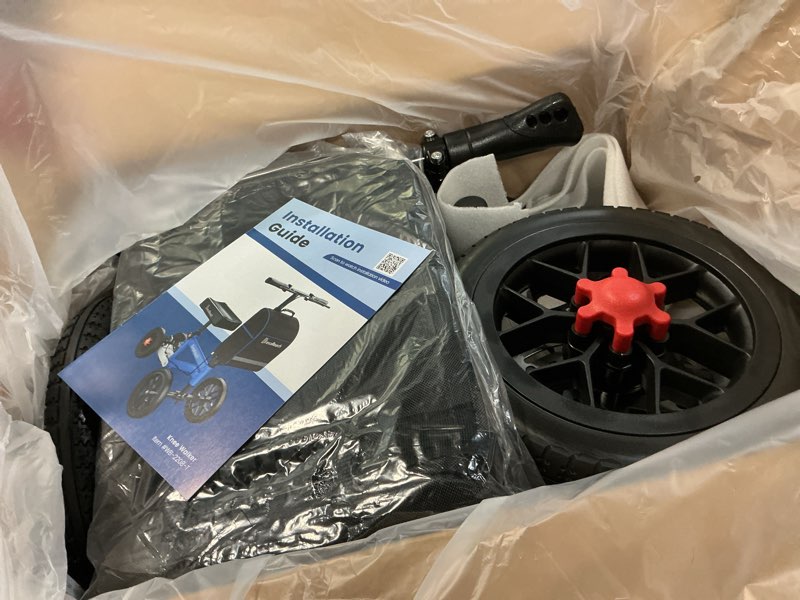 Condition photo showing Good Condition for Deluxe Medical Scooter Double Handbrake, All Terrain Steerable Knee Scooter Crutch Alternative, for Adults Injured Ankle & Foot Recovery in Blacks