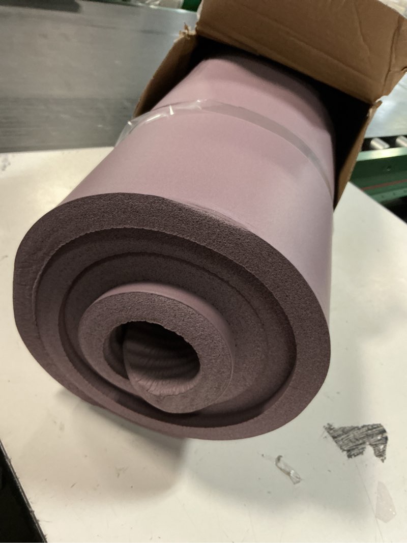 Condition photo showing As Is for retrospec solana yoga mat 1" thick w/nylon strap for men & women - non slip exercise mat for home yoga, pilates, stretching, floor & fitness workouts violet haze 1 inch