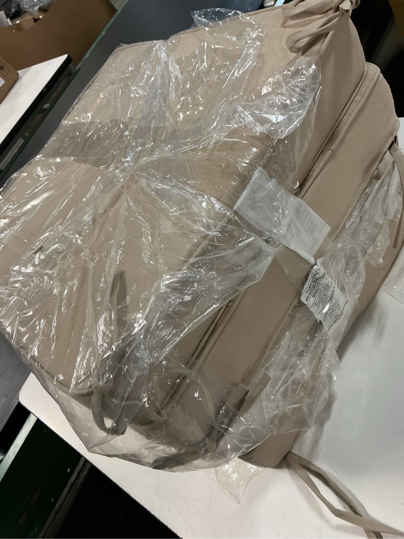 Condition photo showing Good Condition for unikome outdoor chair cushions set of 4, water resistant patio seat cushions with ties for outdoor furniture, high-density foam, uv & fade resistant, piped edge – 19" x 19" x 3", beige 19" w x 19" d x 3" h 01 beige 4