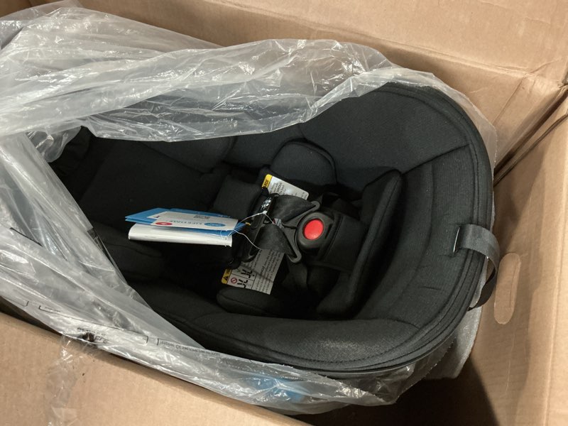 Condition photo showing New/Like New for Clek Liing Infant Car Seat with Adjustable Load Leg, Compact, Lightweight Design, 7 Recline Positions, Easy-to-Use Rigid Latch, and Flame Retardant-Free (Railroad Ziip) Railroad Ziip (Flame Retardant Free)