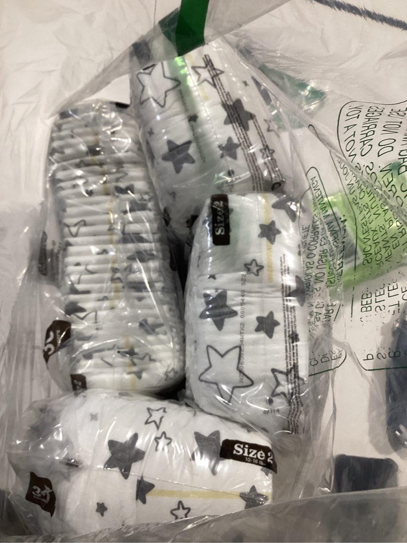 Condition photo showing Good Condition for the honest company comfort dry disposable diapers for sensitive skin, hypoallergenic, all the letters + it's a pawty, super club box, size 2 (27 lbs), 84 count size 2 (84 count) all the letters + it's a pawty