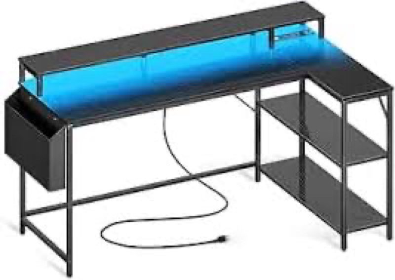 computer desk with shelves cd04-47in