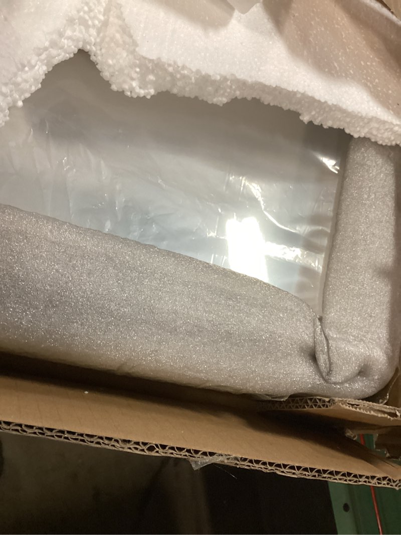 Condition photo showing As Is for 24"x24" 3D Handmade Wall Decoration with Shadow Box Framed Front Glass for Living Room Dining Room Entrance Corridor Bedroom Wall Decor (Pearl Shell 24"x24")