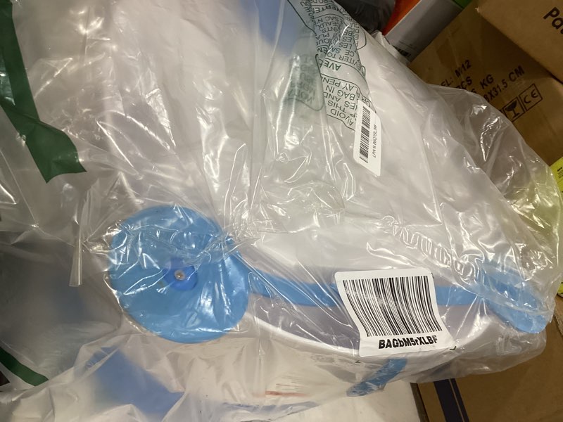 Condition photo showing New/Like New for baby bath seat 6m+, non-slip cushion, cpsc certified, 5-pc set, blue | bpa-free pp+tpr, easy-release handle, ergonomic backrest, lightweight & portable, available in blue white