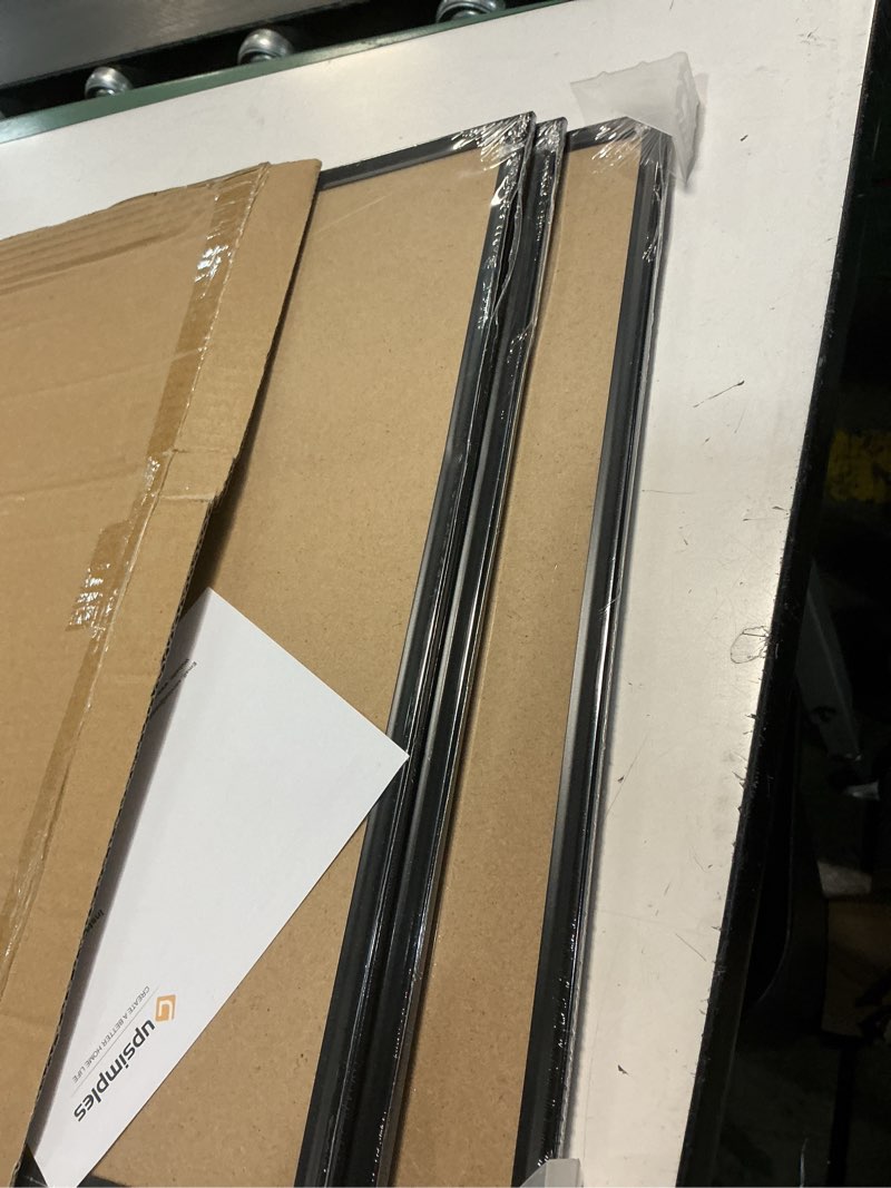 Condition photo showing New/Like New for upsimples 16x24 picture frame black 3 pack, scratch-proof poster frames 16 x 24 for photo gallery - slide-in strips, horizontal or vertical wall mounting