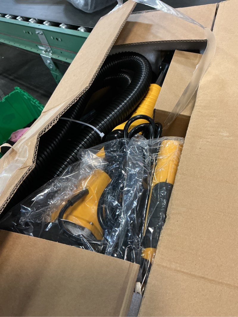 Condition photo showing Good Condition for drywall sander tool, kuperia 8.5 amp popcorn ceiling removal tool with 7 variable speed 800-1800rpm, electric drywall sander with extendable handle, led light,6 basic sand paper & 6 grid sandpaper yellow