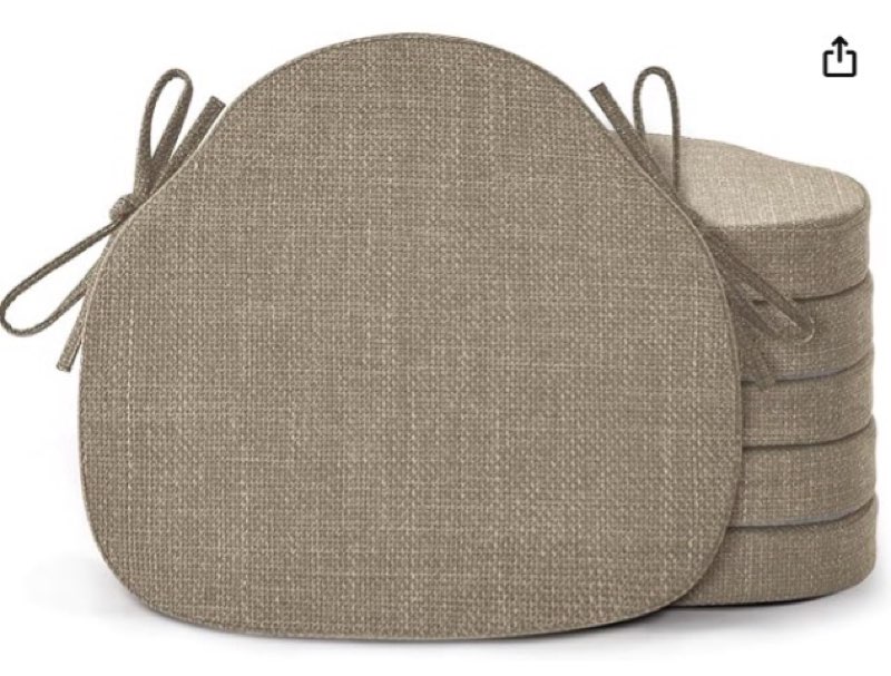 addgrace chair cushions for dining chairs set of 4  windsor kitchen chair cushions with removable tex