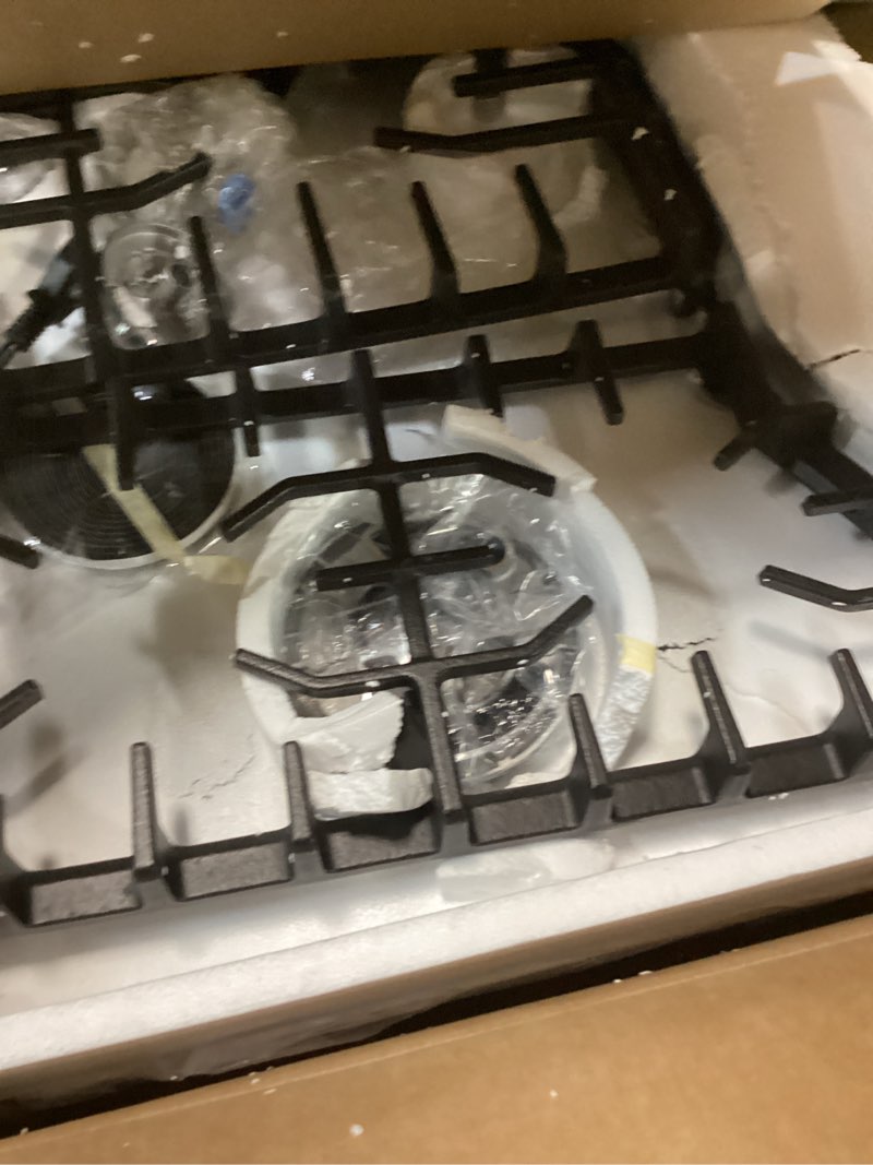 Condition photo showing Good Condition for GASLAND 30 Inch Gas Cooktop Black, 5 Burner Propane Stove Top, Built-in NG/LPG Convertible Gas Cooktops, Plug-in with Thermocouple Protection, Black 30 in 5 burners