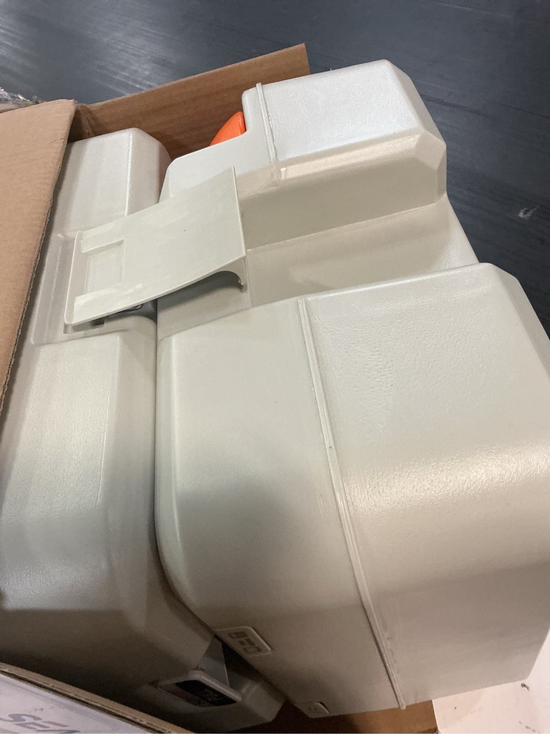 Condition photo showing As Is for seaflo 5.3 gal multifunctional portable toilet | large capacity for camping, rv, boats, and more