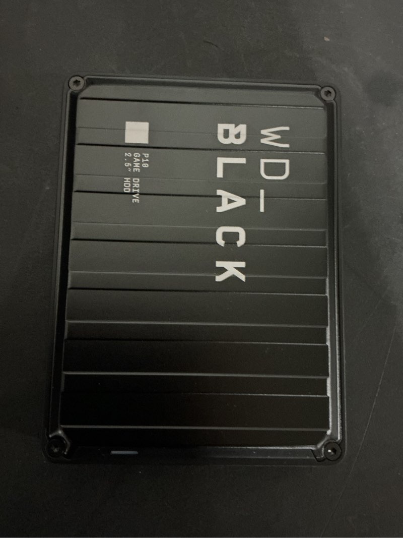 Condition photo showing As Is for wd_black 5tb p10 game drive usb 3.2 gen 1, 2.5 portable external hard drive hdd, compatible with playstation, xbox, pc, & mac - wdba3a0050bbk-webb
