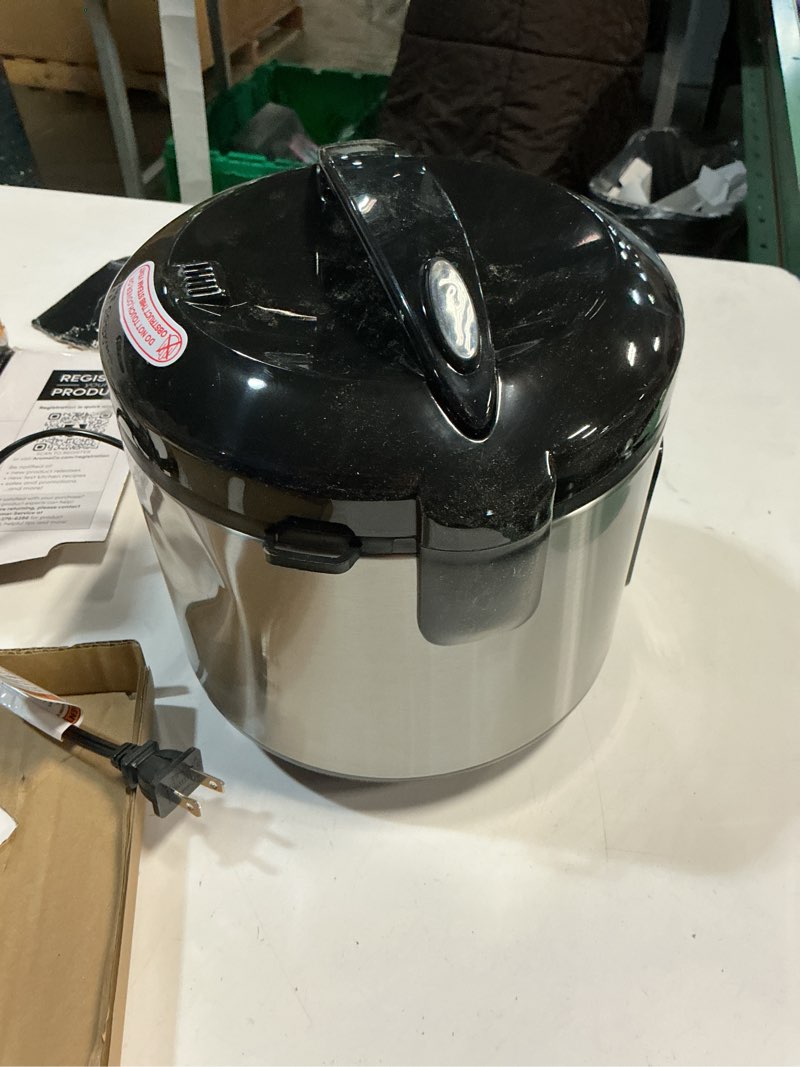 Condition photo showing As Is for Aroma 8-Cup (Cooked) Rice & Grain Cooker  Steamer  New Bonded Granited Coating