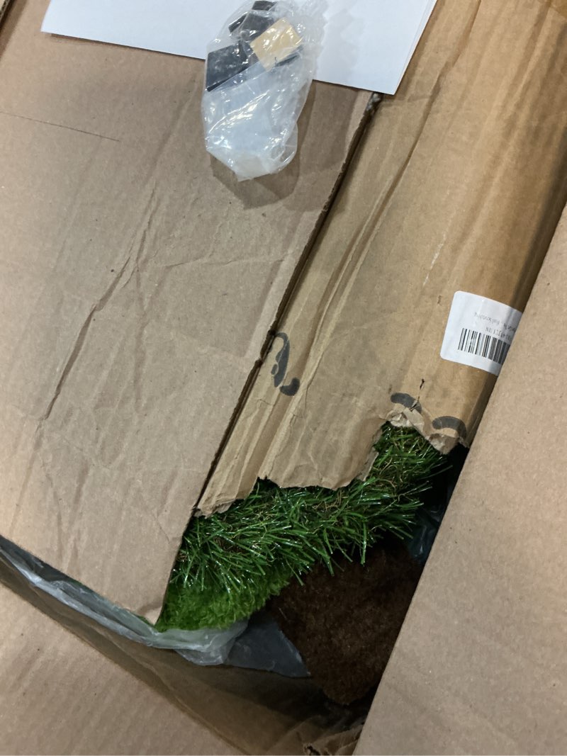 Condition photo showing As Is for woochpet cat tree tower with large cat house,three platforms jumping and sleeping for cats multi-functional for kittens and adult cats (green) 63*49*118