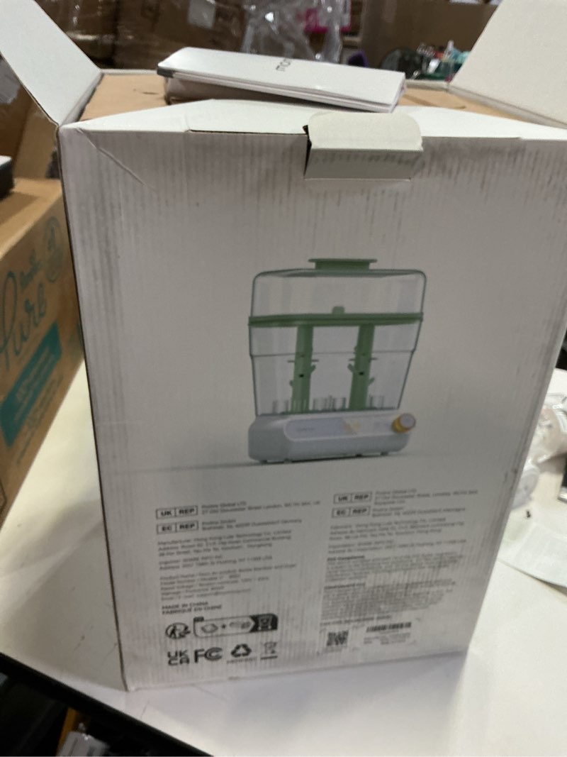 Condition photo showing New/Like New for Momcozy 3 Layers Large Bottle Sterilizer and Dryer, Fast Sterilize and Dry, Universal Bottle Sterilizer for All Bottles & Breast Pump Accessories, Touch Screen & Auto-Off Bottle Sanitizer Green