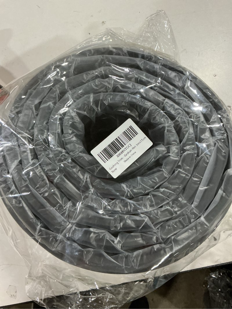 Condition photo showing Good Condition for Gaahing Peel and Stick 3D Wall Panel, Flexible Acoustic Slat for Interior Wall Decor, Finish Accent Molding Trim (9.8ft x 5.9in, Black) 9.8ft x 5.9in Black