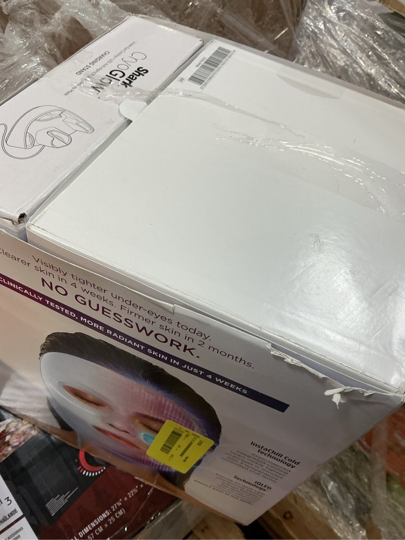 Condition photo showing Good Condition for shark cryoglow under-eye cooling + led anti-aging & skin clearing face mask