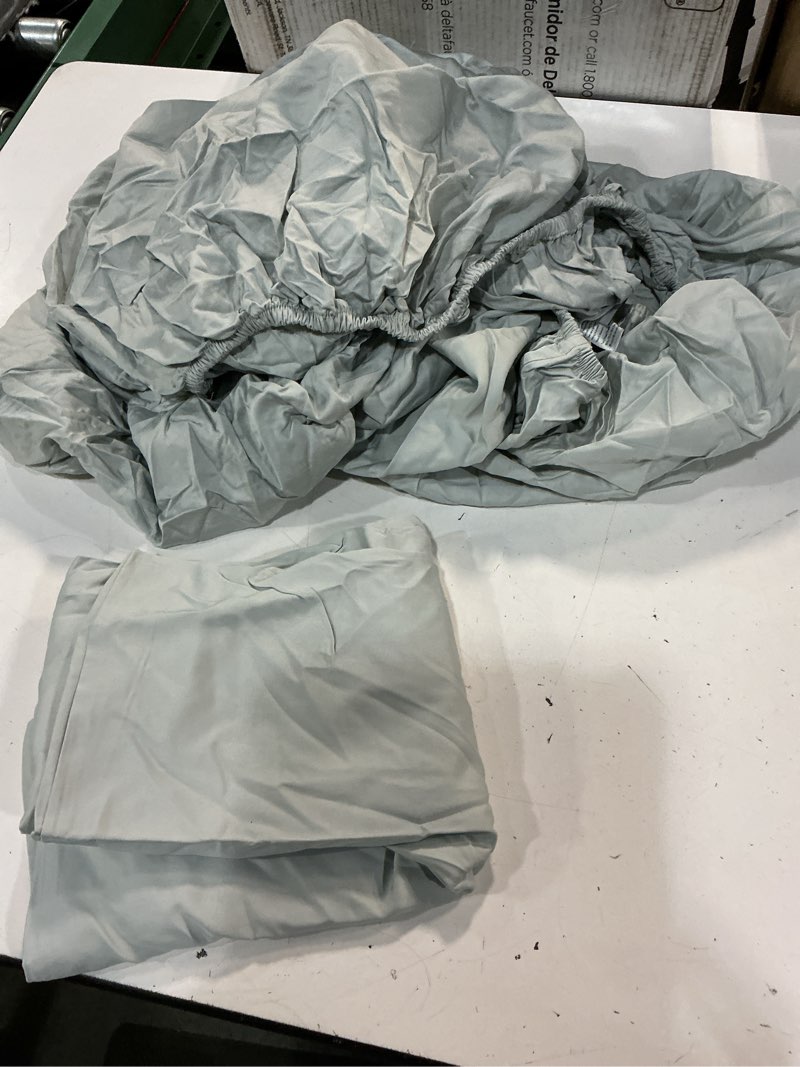 Condition photo showing As Is for (incomplete 2 pcs) bamboo fitted sheet set, twin, mist