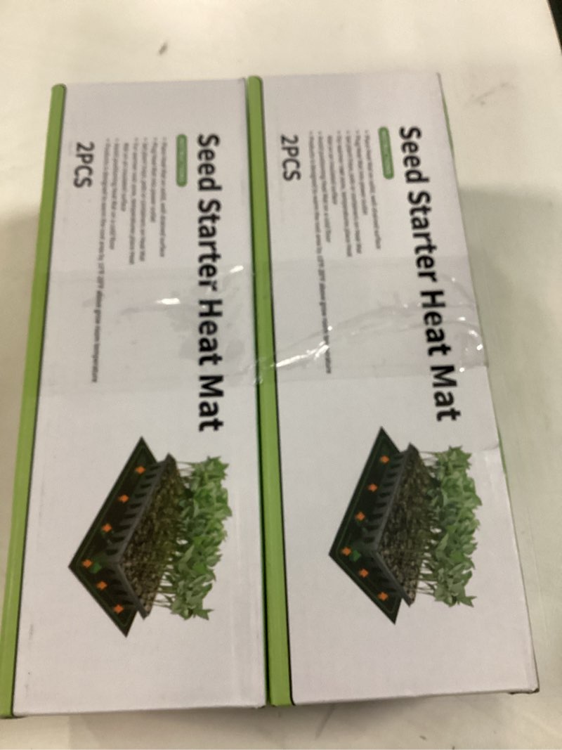 Condition photo showing New/Like New for 4 pack graphene seedling heat mats for plants, waterproof heating pads for seeds germination and microgreen trays thick and reusable 20w 10×20"-4p green