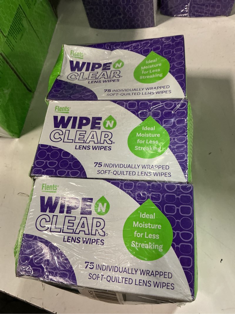 Condition photo showing New/Like New for flents wipe n clear lens wipes (225 count)