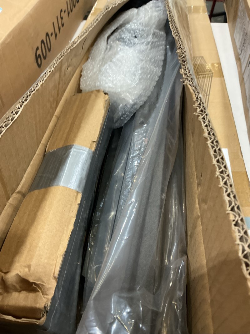 Condition photo showing New/Like New for metty metal handrails for outdoor steps suitable for 1 to 5 steps- wrought iron stair railing- step steady with 5 feet handrailing- safe indoor home banisters (5 step) black-straight 5 step 1