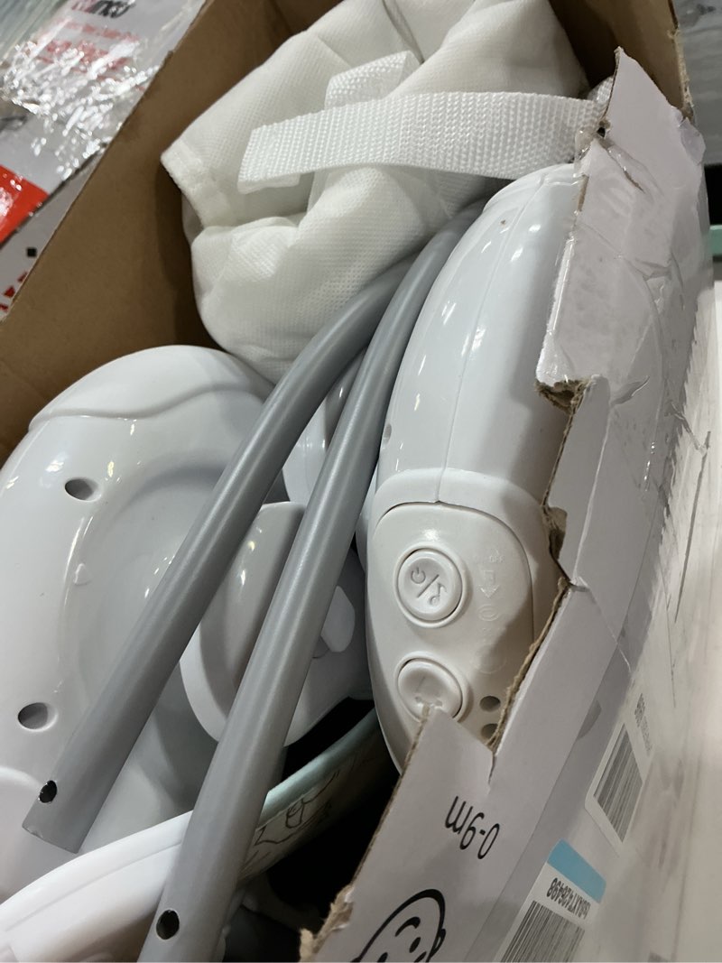 Condition photo showing As Is for Portable Baby Swing for Infants, Compact & Foldable Infant Swing with 5-Speed Swing,Music, Timer, Cushioned Seat, Battery Operated, 0-9 Months 6-20 lbs,SG2404 Mint Green