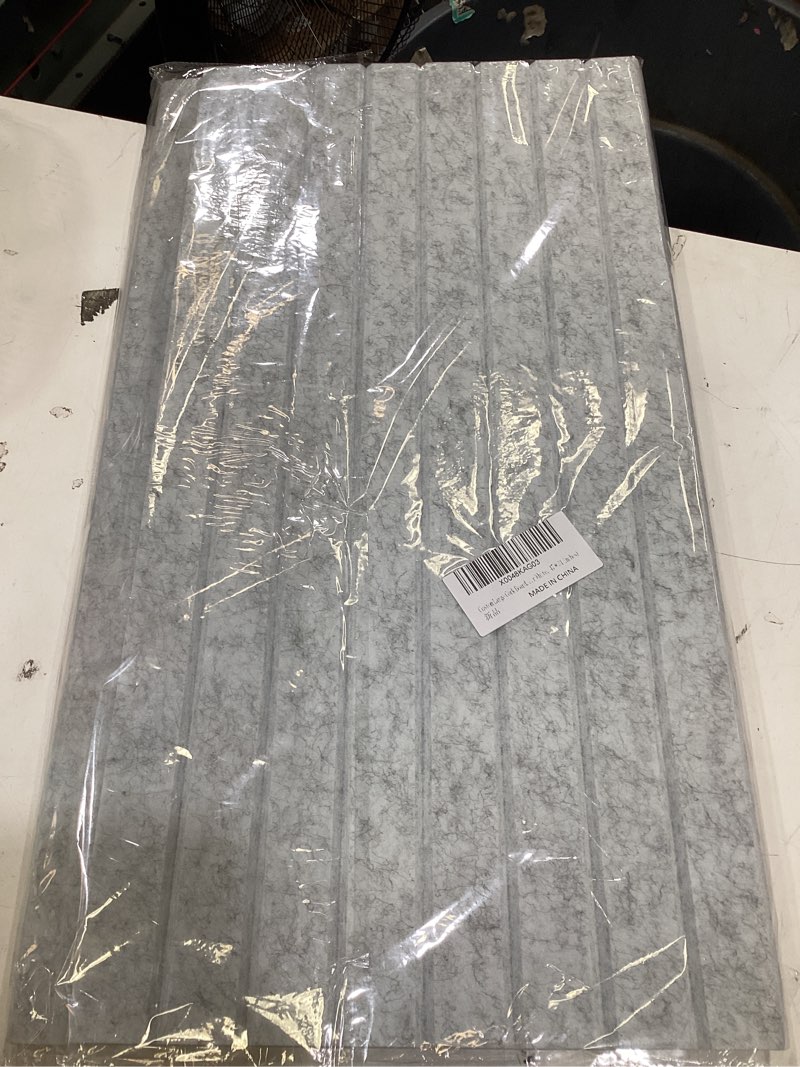 Condition photo showing New/Like New for rokeblau 48 x 32" large bulletin board, decorative felt pin board, 0.35“ thick foldable photo display board with self-adhesive tape, vision board for school home kitchen office walls/sliver grey 48*32 inches silver grey