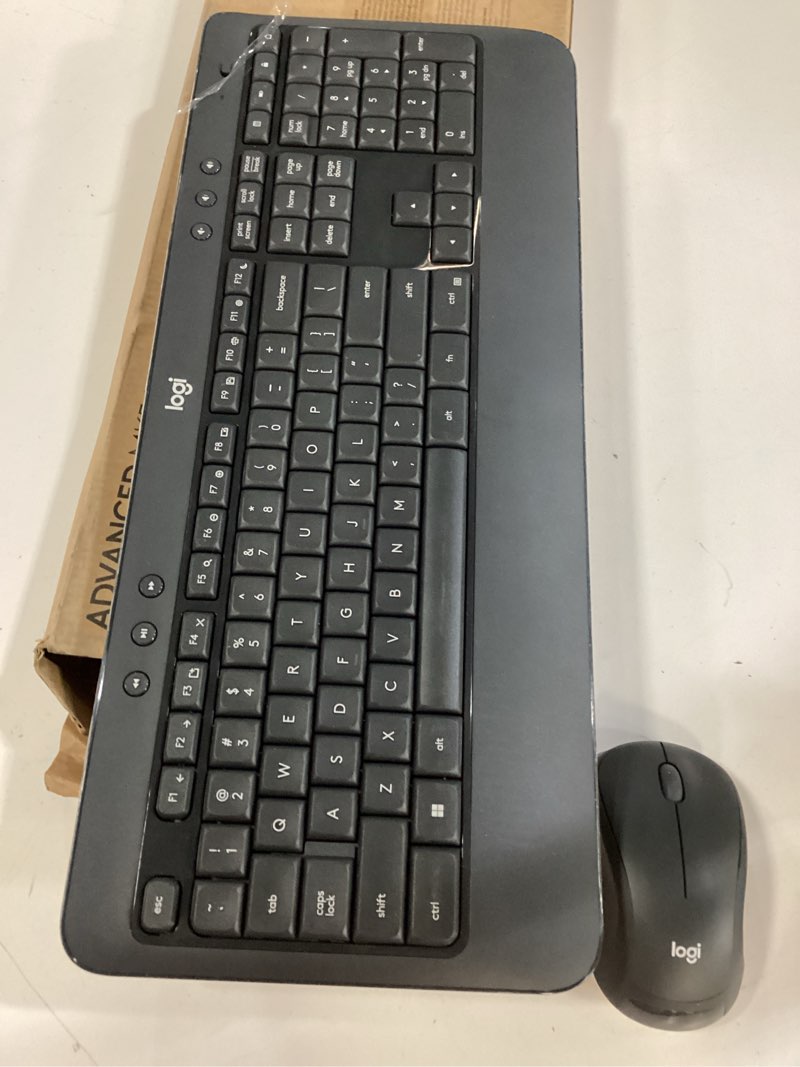 Condition photo showing As Is for Logitech MK540 Advanced Wireless Keyboard and Mouse Combo for Windows, 2.4 GHz Unifying USB-Receiver, Multimedia Hotkeys, 3-Year Battery Life, for PC, Laptop 2024 Model