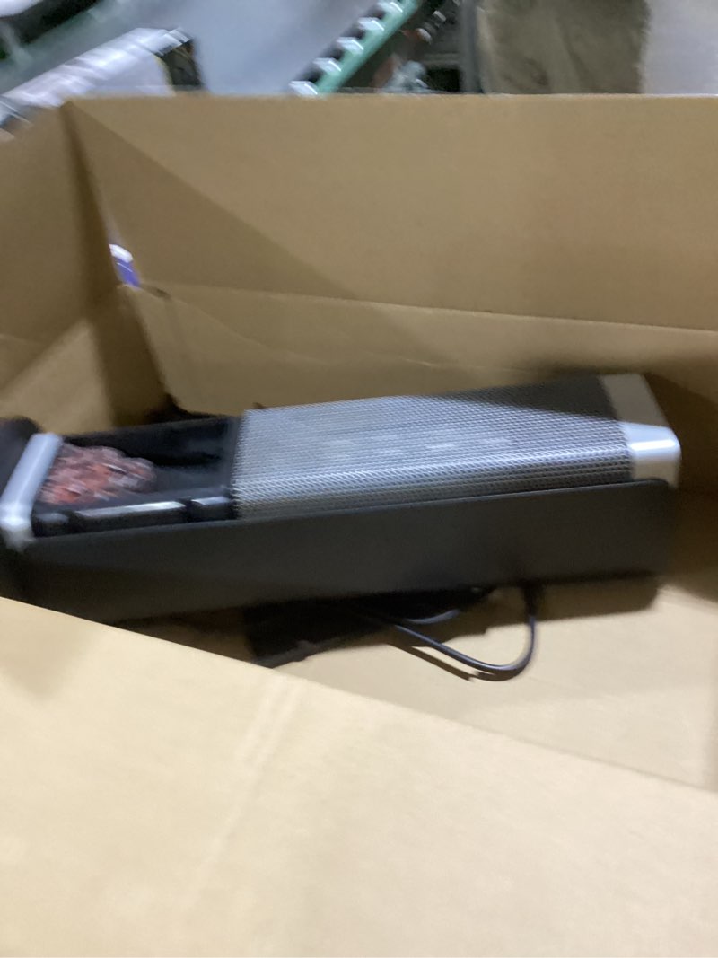 Condition photo showing New/Like New for 24 inch tower space heater for indoor use, 1500w quiet ptc ceramic heater with remote & thermostat, led display, 70° oscillation, electric space heater for large room, office, bedroom