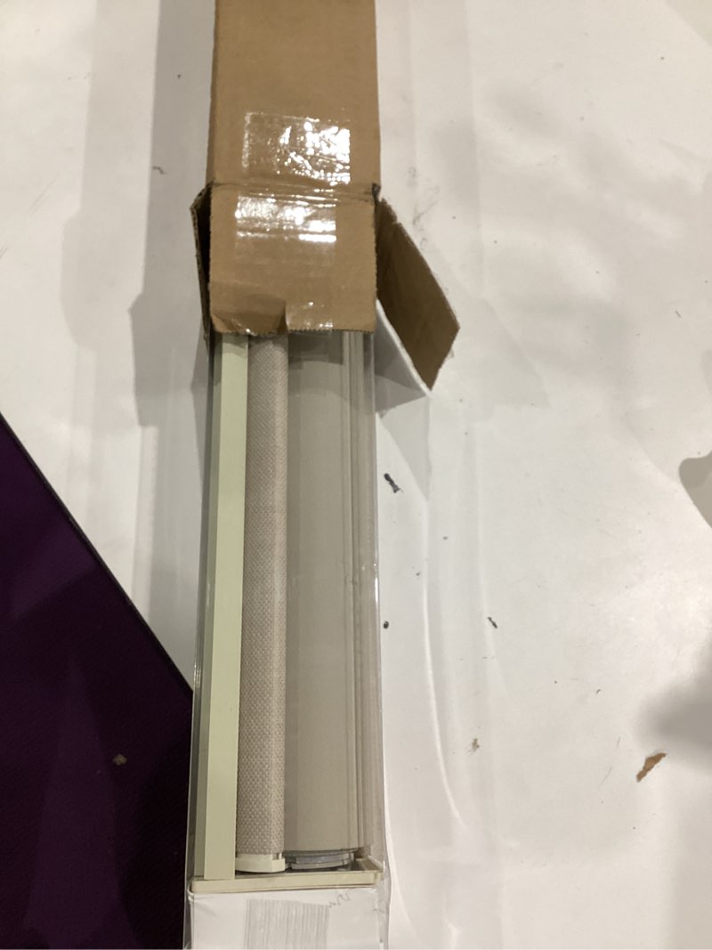 Condition photo showing Good Condition for blackout roller shades for bedroom window cordless free-stop blinds with valance uv protection 100% black out linen shades blinds for indoor bathroom windows living room beige oatmeal 31" w x 72" h oatmeal 31"w x 72"h