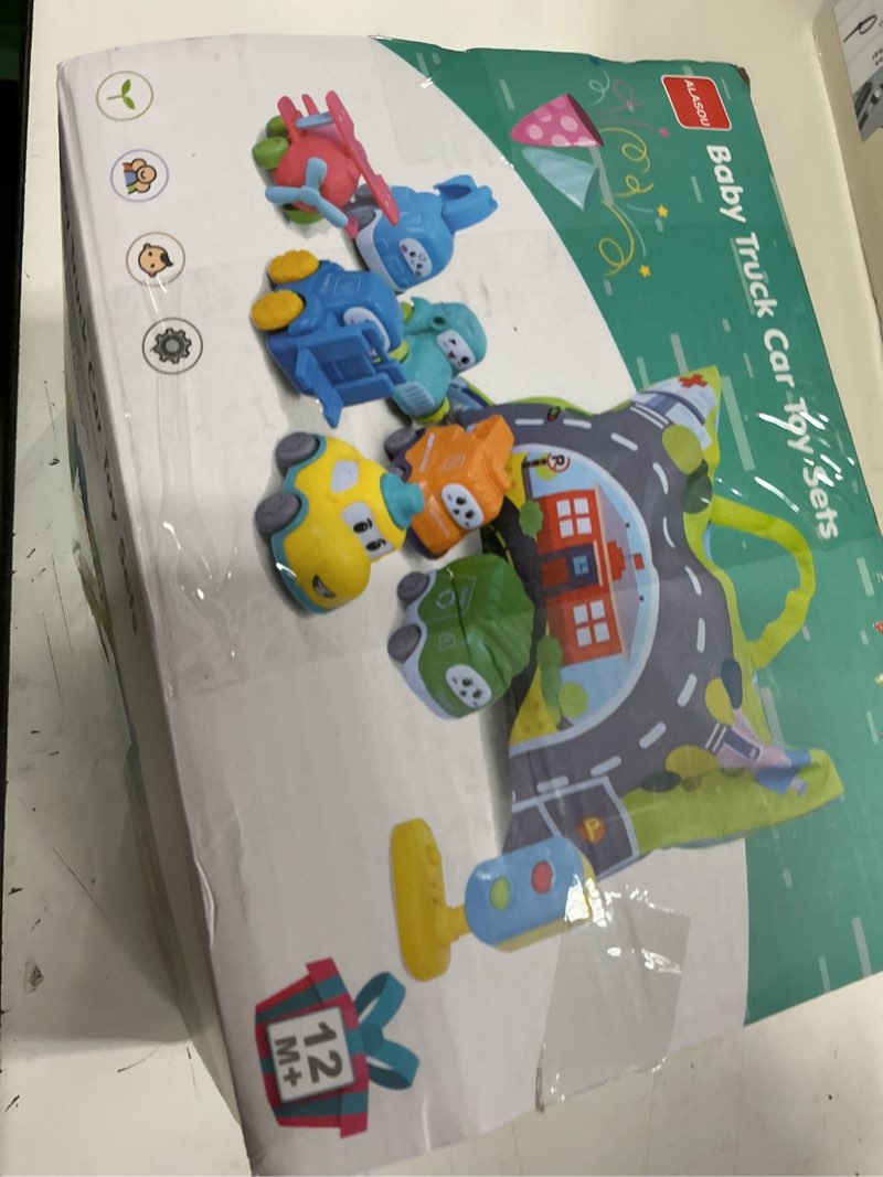 Condition photo showing New/Like New for alasou 8 pcs baby cranes car toys for 1 year old boy with playmat/storage bag|1st birthday gift for toddler toys 1-2|baby toys 1 year old boy gifts for infant 12 18 months 8 sets