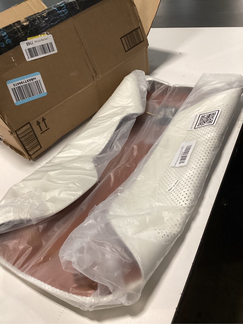 Condition photo showing Good Condition for Nappa Leather Car Seat Covers for Tesla Model Y/3 2025 Highland/Juniper Breathable Perforated All-Season Universal Front Bottom Seat Protectors for Tesla Accessories, 1PC White