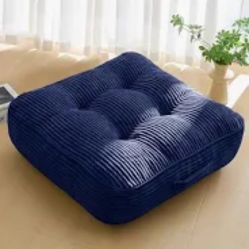 6" Washable Floor Pillow Cushion for Adults, Meditation Cushion Pillow, Large Square Floor Sitting, 