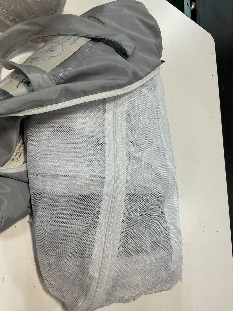 Condition photo showing Good Condition for crib tent crib net to keep baby in, pop up crib tent canopy keep baby from climbing out (55.2" l x 27.6" w x 51.6" h) gray crib tent