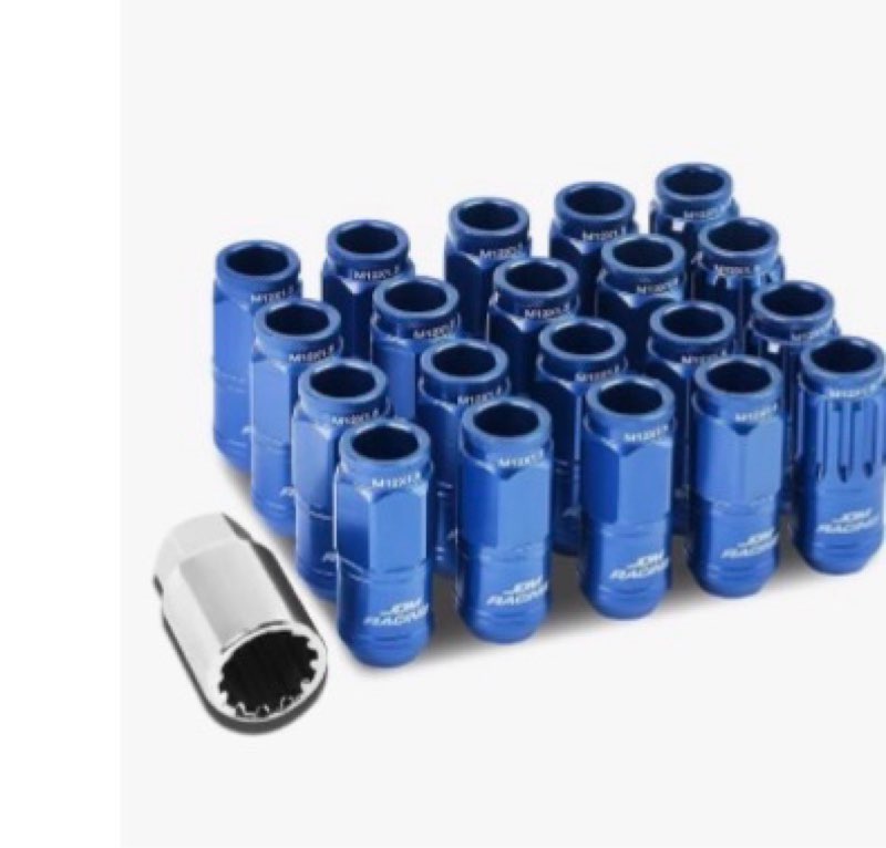 DNA MOTORING M12x1.5 Aluminum Lug Nuts, 16 Pcs of 19mm Acorn Hex Open End Lug Nut for Aftermarket Wh