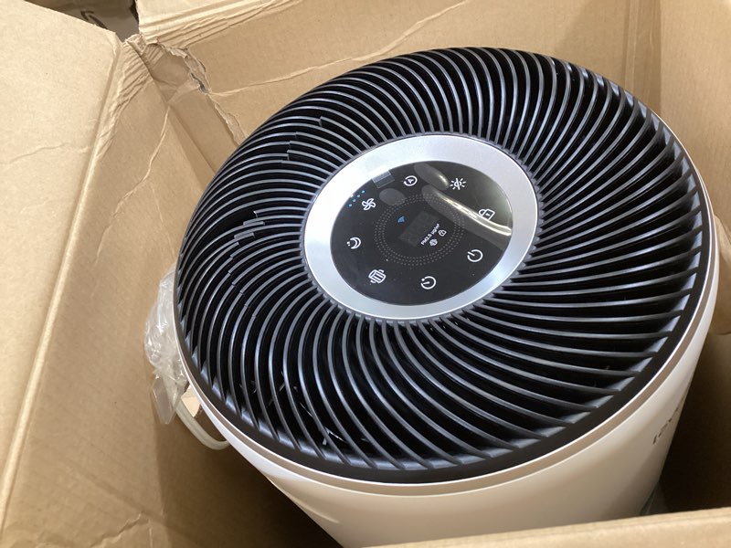 Condition photo showing As Is for levoit air purifiers for home large room up to 1733 ft² with hepa sleep mode, aham verifide, auto mode, air quality monitor, smart wifi, 3-in-1 filter for pet allergy, smoke, dust, core 400s-p, white core 400s-p white