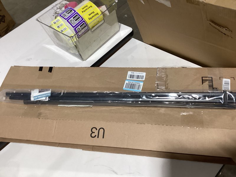 Condition photo showing Good Condition for 2 pack tension rod oval spring tension curtain rod adjustable 36 to 60 inches small short black tension rods no drilling spring loaded curtain rods for doors and windows, 36-60 inch, black 36-60 inch 2 pack black