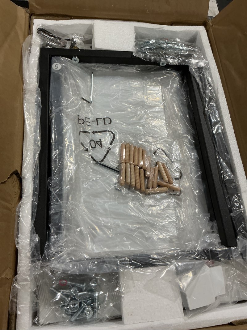 Condition photo showing As Is for Gadroad 4-Tier Bookshelf, Narrow S-Shaped Geometric Bookcase, Wood Decorative Storage Shelving, Modern Freestanding Display Shelves, Book Shelf Unit for Living Room Bedroom Home Office, White White 15"W x 46.6"H