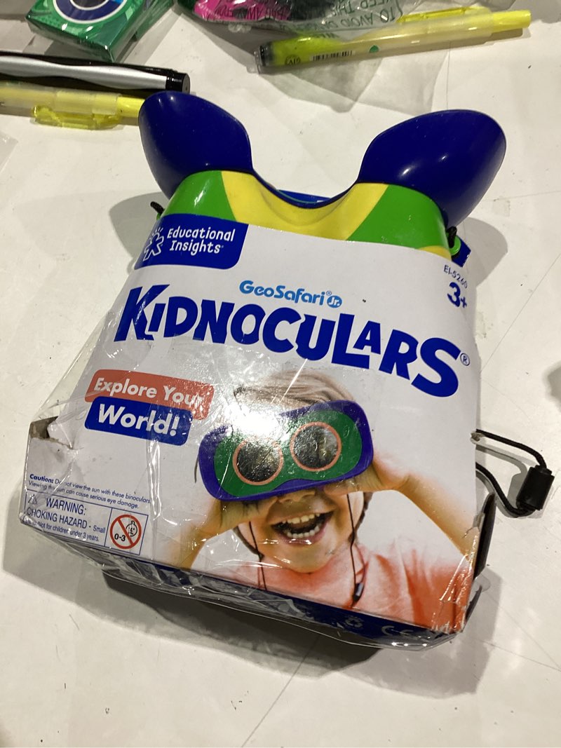 Condition photo showing Good Condition for Educational Insights GeoSafari Jr. Kidnoculars, Binoculars for Toddlers & Kids, Easter Basket Stuffers for Kids, Gift for Toddlers Ages 3+ Kidnoculars Blue