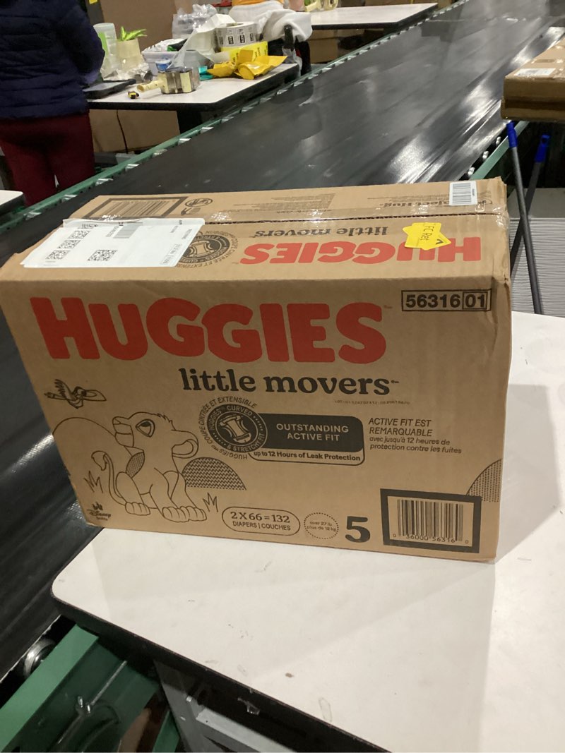 Condition photo showing New/Like New for Huggies Little Movers Disposable Diapers - Econ+ Pack - Size 5 - 132ct