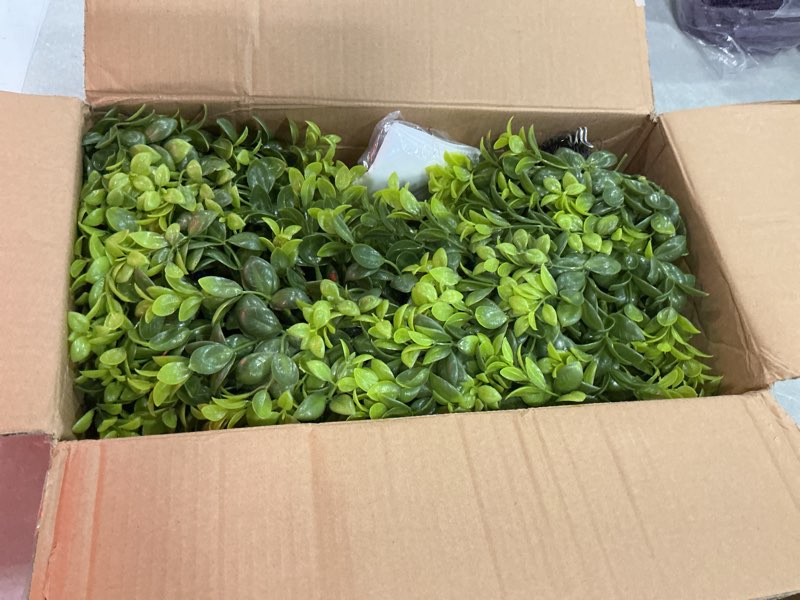 Condition photo showing Good Condition for 22 inch artificial boxwood wreaths for front door, summer door wreath with sash, spring green wreath weatherproof for wall window porch farmhouse wedding decor all year round indoor outdoor
