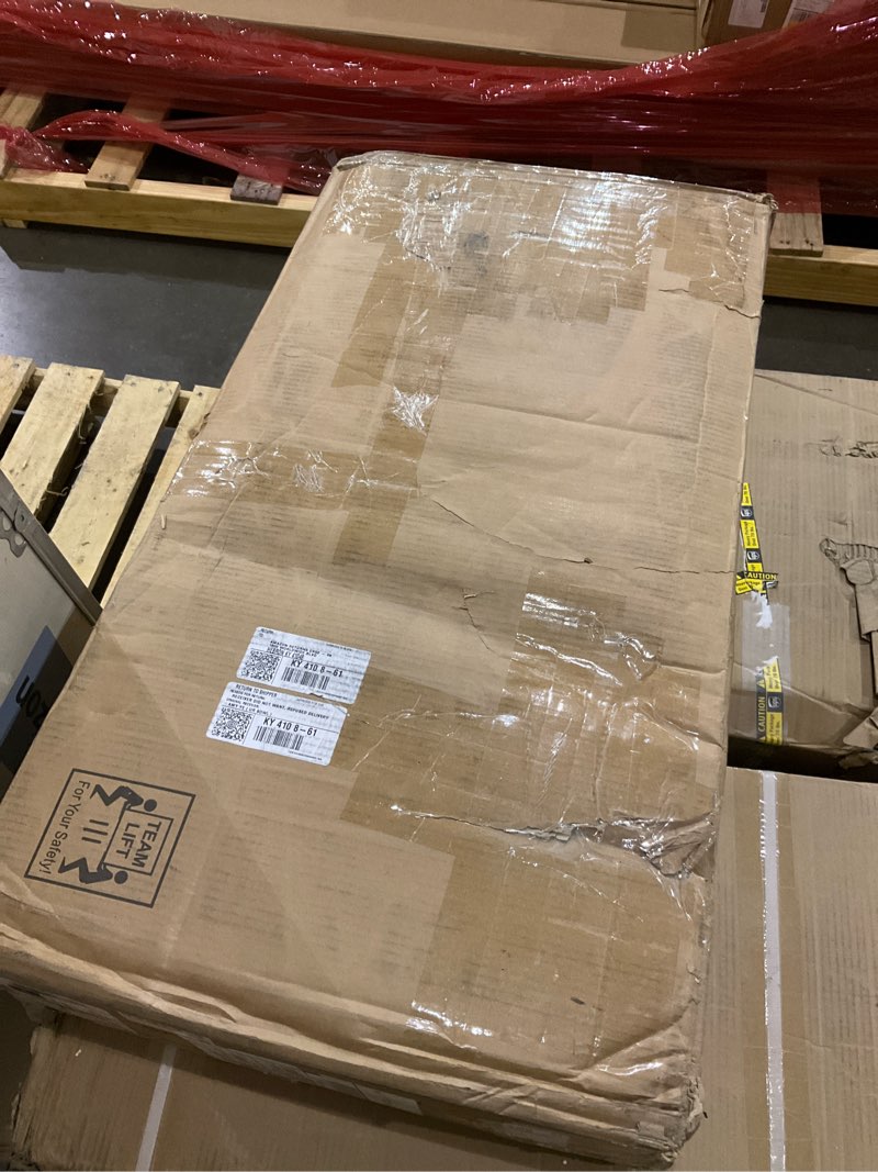 Condition photo showing As Is for Feonase Dining Chairs Set of 6, Modern Kitchen Chairs with Ergonomic Backrest, MDF Board and Metal Legs, Dinner Chairs for Dining Room, Kitchen and Living Room, Walnut