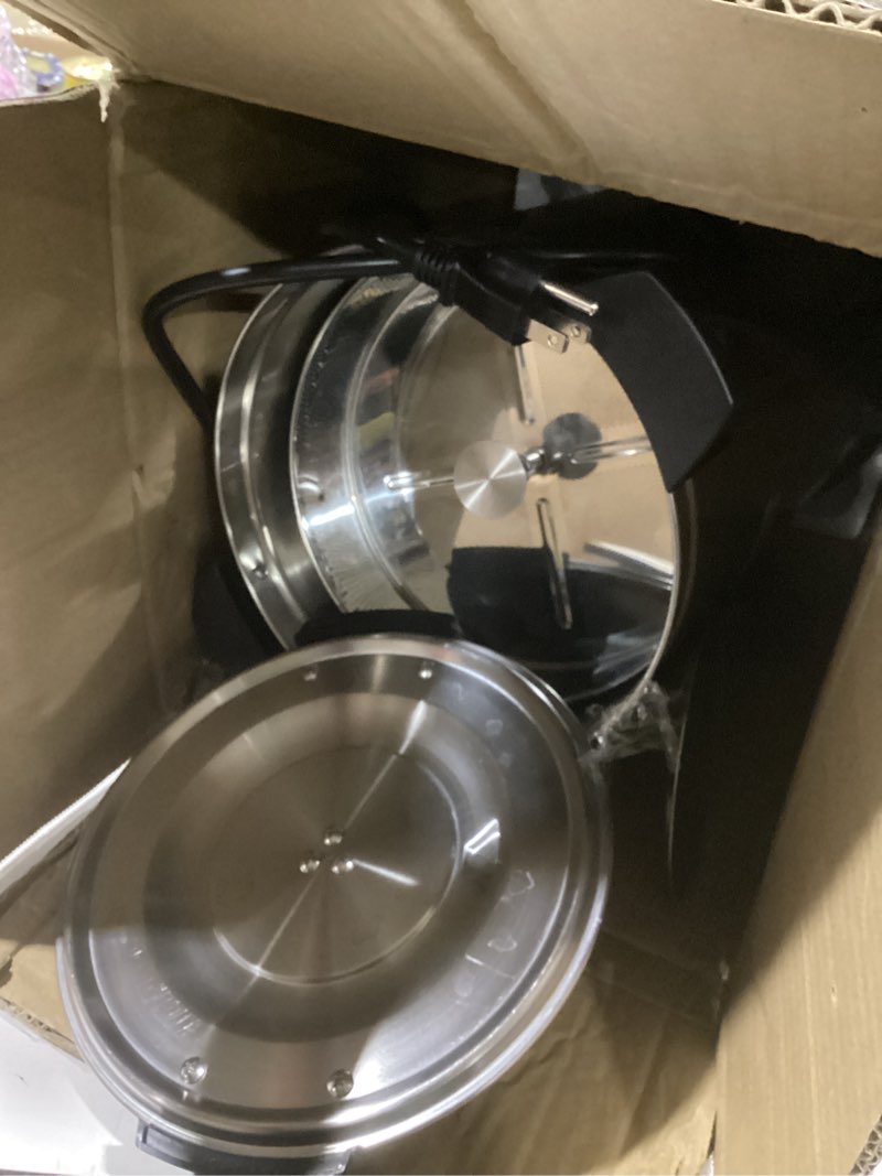 Condition photo showing As Is for SYBO SR-CP-100B Commercial Grade Stainless Steel Percolate Coffee Maker Hot Water Urn for Catering, 100-Cup 16 L, Metallic 16L Metallic