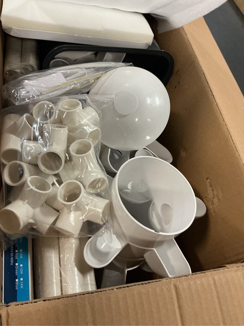 Condition photo showing As Is for Hydroponic Tower with Grow Lights 30 Plant Growing System Indoor Smart Garden Vertical Garden Planter Germination Kit Including Water Pump and Movable Water Tank Gift for Gardening Lover (30plants)