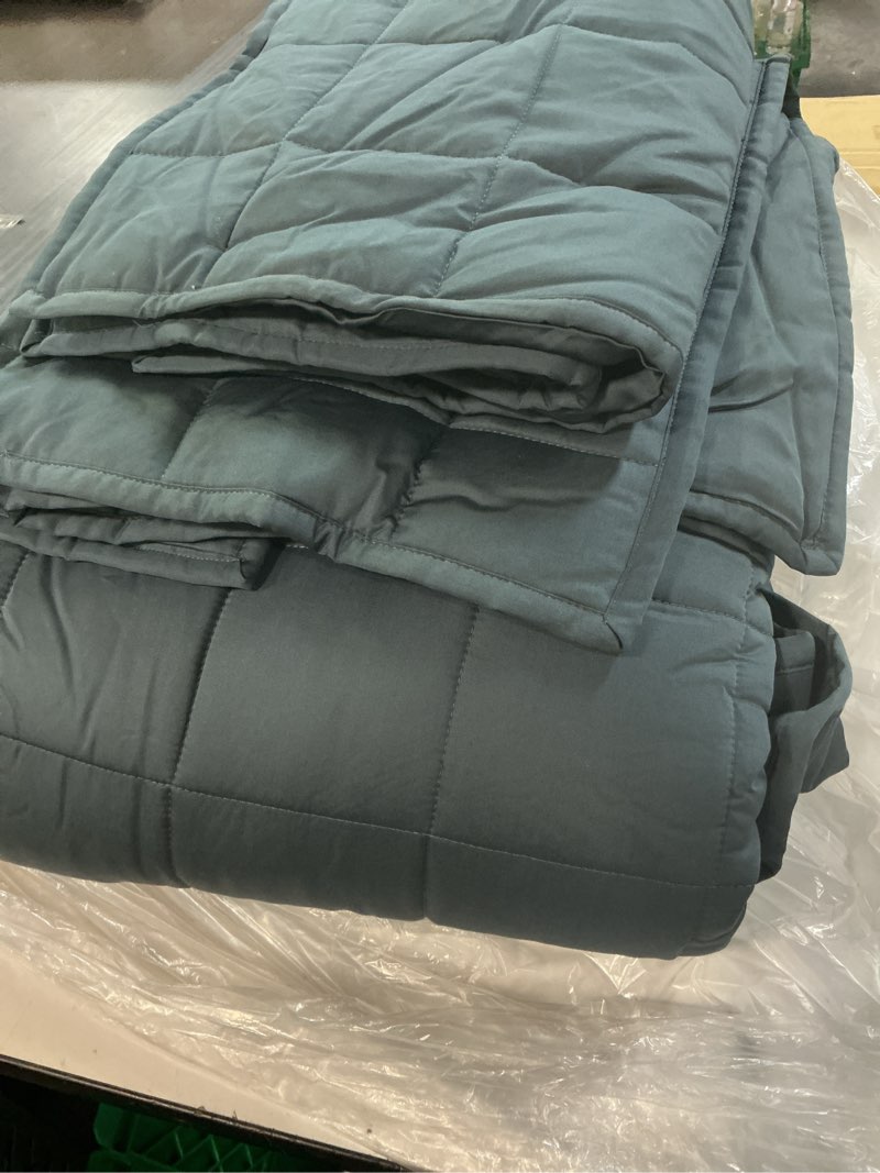 Condition photo showing Good Condition for bamboo box quilt set, full/queen, nightfall
