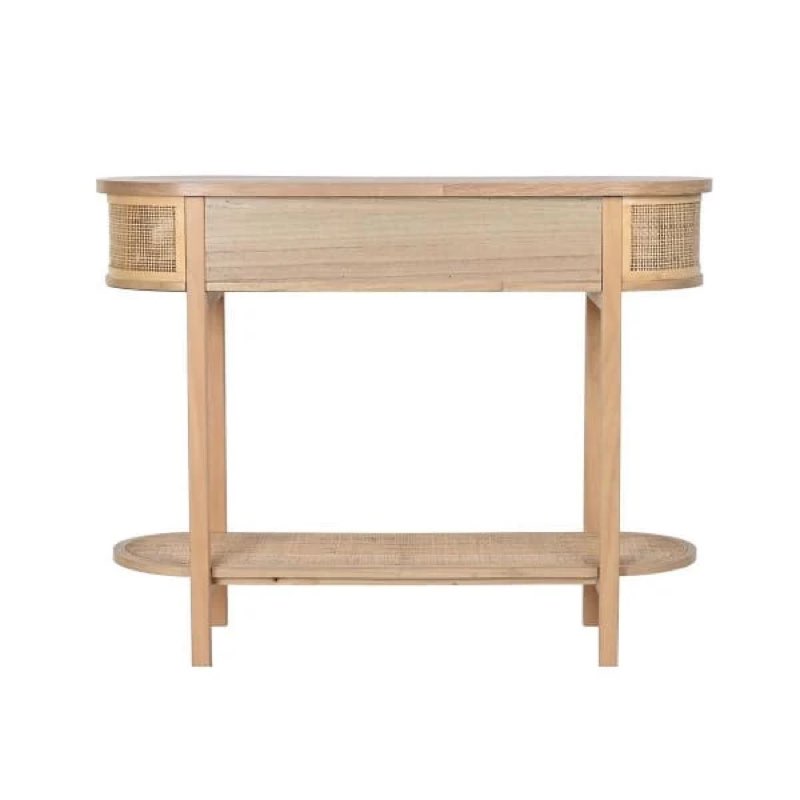 (Similar to stock photo) Rounded Rattan Console Table 